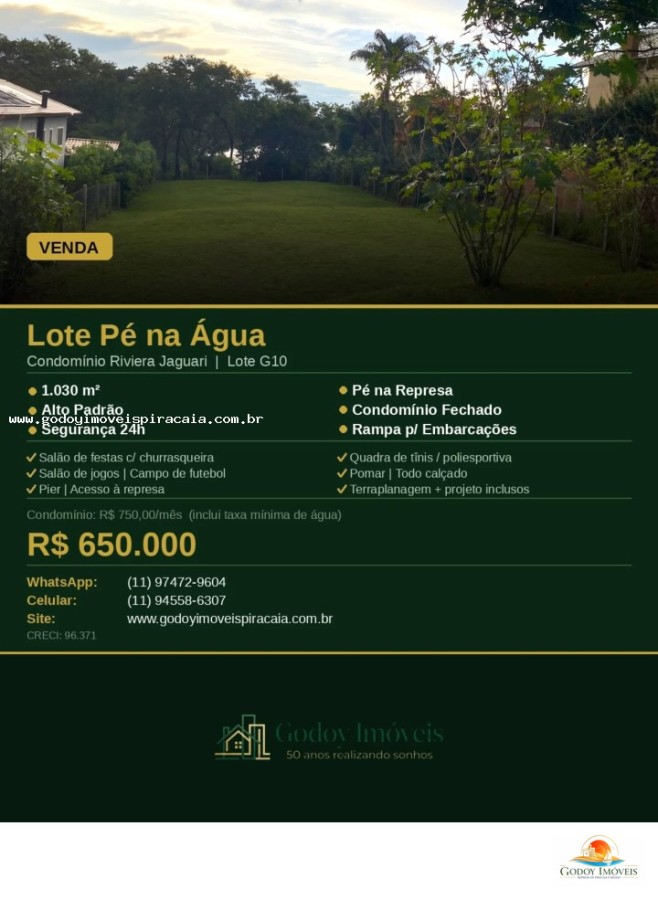 Terreno à venda com 1030m² de terreno no Riviera do Jaguari, Piracaia (SP) — foto 6 de 8